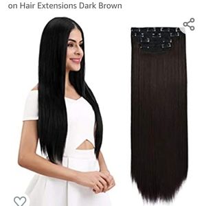 24" Hair Extensions Dark Brown